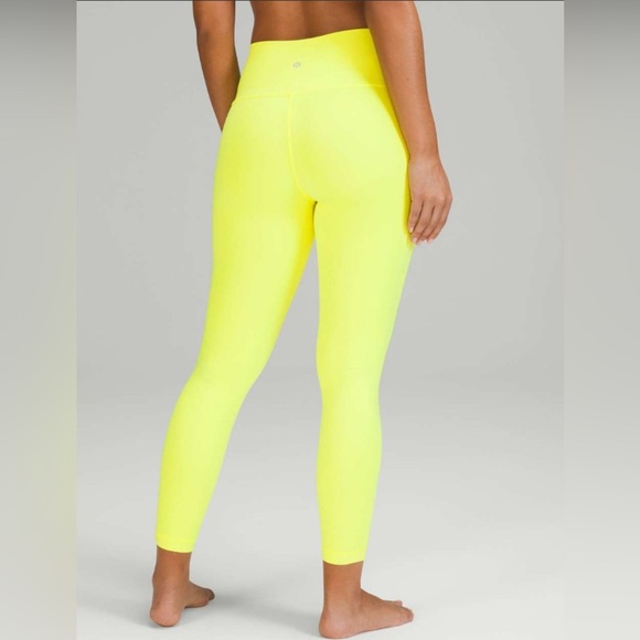 Lululemon Wunder Under High-Rise Tight 25", Highlight Yellow, Size 14 - Picture 3 of 10